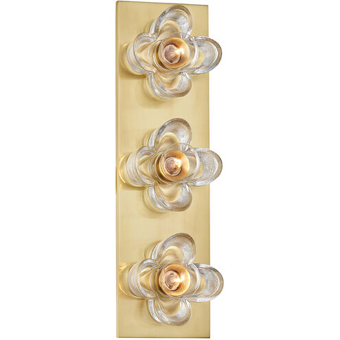 Shea 3 Light 16.5 inch Aged Brass Bath And Vanity Wall Light