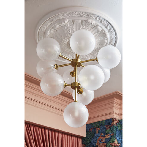 Ashleigh LED 30 inch Aged Brass Chandelier Ceiling Light