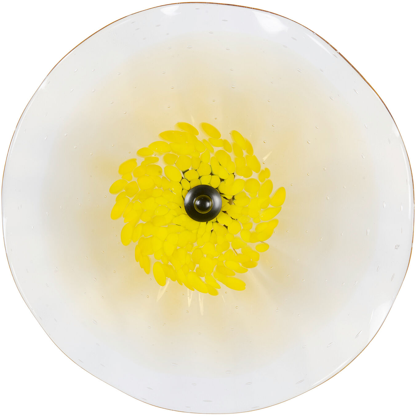 Ribera Yellow Art Glass Wall Decor