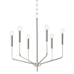 Bailey 6 Light 24 inch Polished Nickel Chandelier Ceiling Light