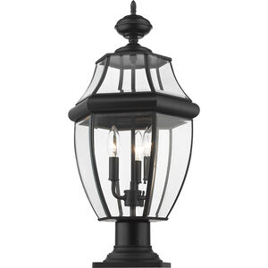 Westover 3 Light 22.25 inch Black Outdoor Pier Mounted Fixture