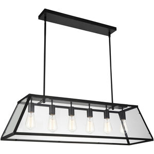 Alyson 6 Light 42 inch Black Island/Pool Table Light Ceiling Light