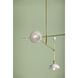 Billie 3 Light 36 inch Aged Brass/Soft White Chandelier Ceiling Light