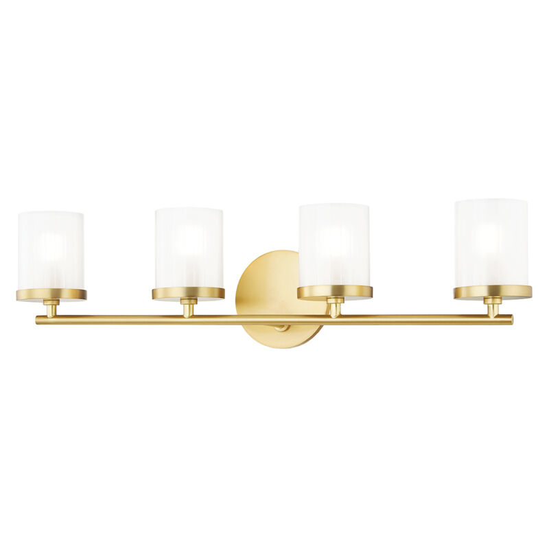 Ryan 4 Light 24.5 inch Aged Brass Bath Vanity Wall Light