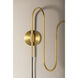 Romee 1 Light 4.75 inch Aged Brass Plug-in Sconce Wall Light
