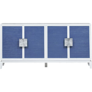 Asanso 72 X 16 inch White with Blue Credenza