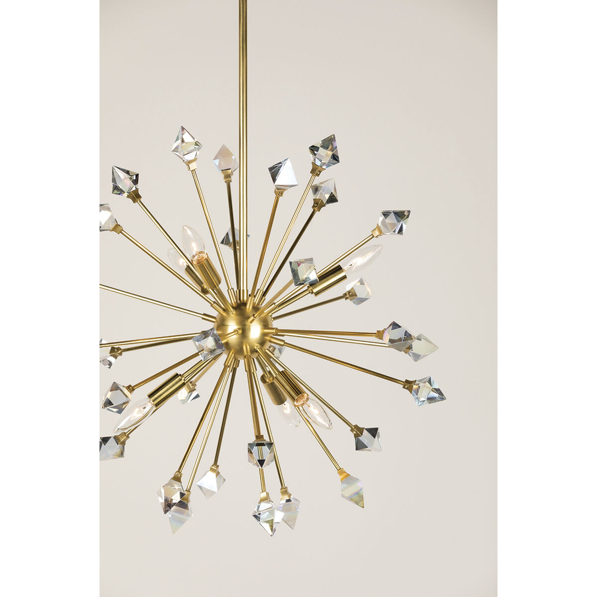 Genesis 6 Light 24.5 inch Aged Brass Chandelier Ceiling Light