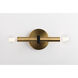 Colette 2 Light Aged Brass / Black Wall Sconce Wall Light in Aged Brass and Black