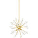Linnea 6 Light 22 inch Aged Brass Chandelier Ceiling Light