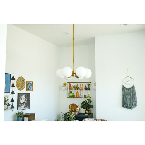 Paige 6 Light 26 inch Aged Brass Chandelier Ceiling Light