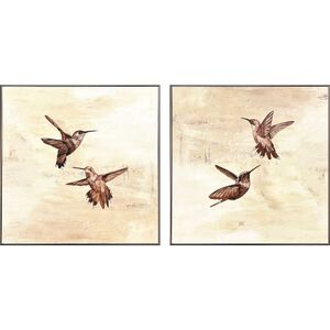 Neutral Flight 14 X 14 inch Non-Glass Framed Art