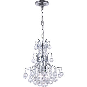 CWI Lighting Princess 3 Light 12 inch Chrome Mini Chandelier Ceiling Light 8012P12C - Open Box