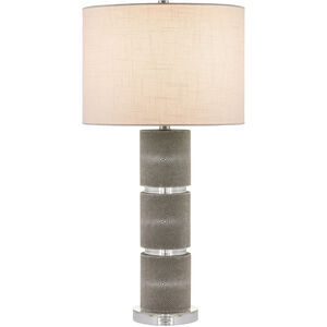 Lofitt 29.75 inch 150.00 watt Gray/Clear Table Lamp Portable Light