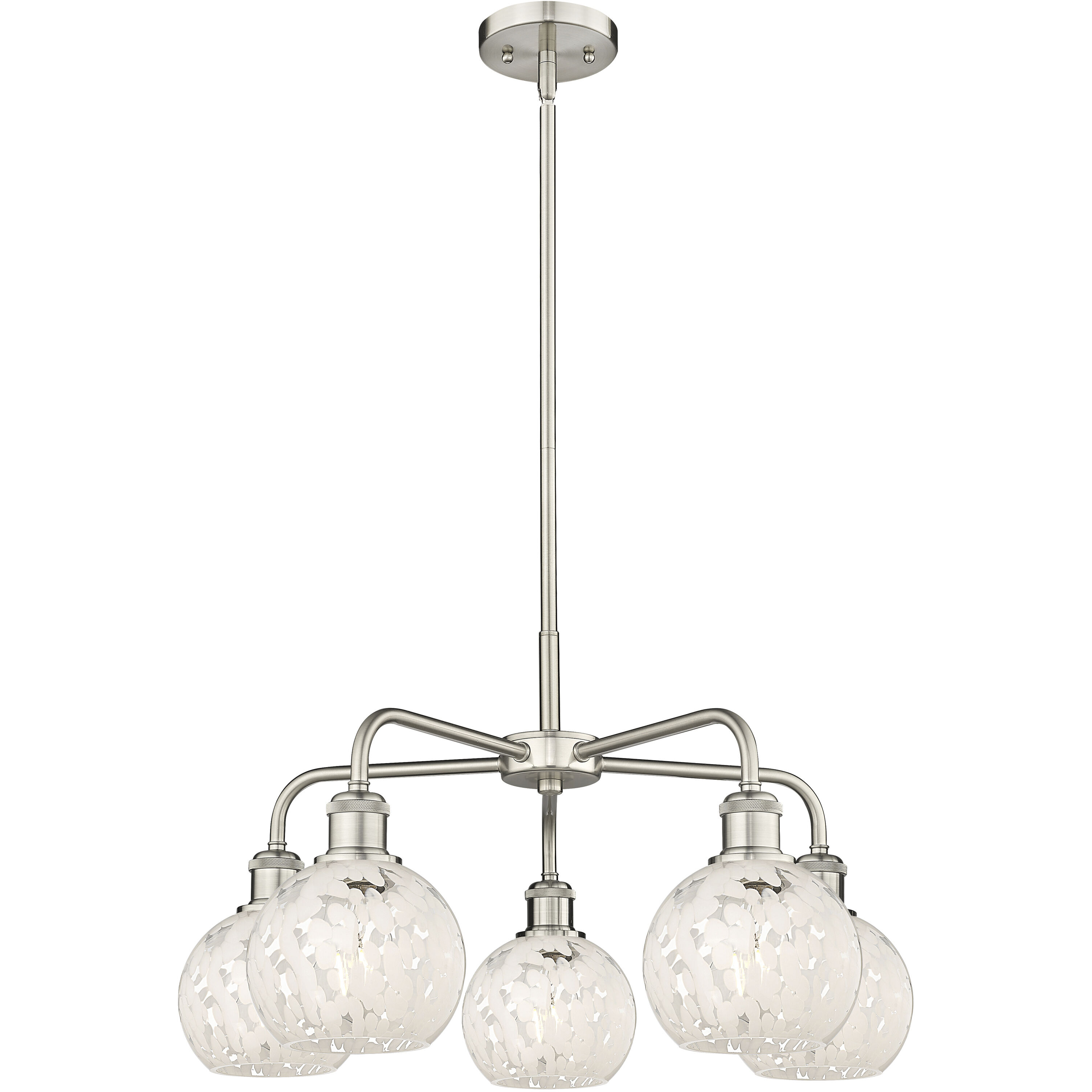 Ballston White Mouchette 5 Light 24.00 inch Chandelier