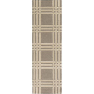 Lockhart 96 X 30 inch Gray and Neutral Runner, Wool