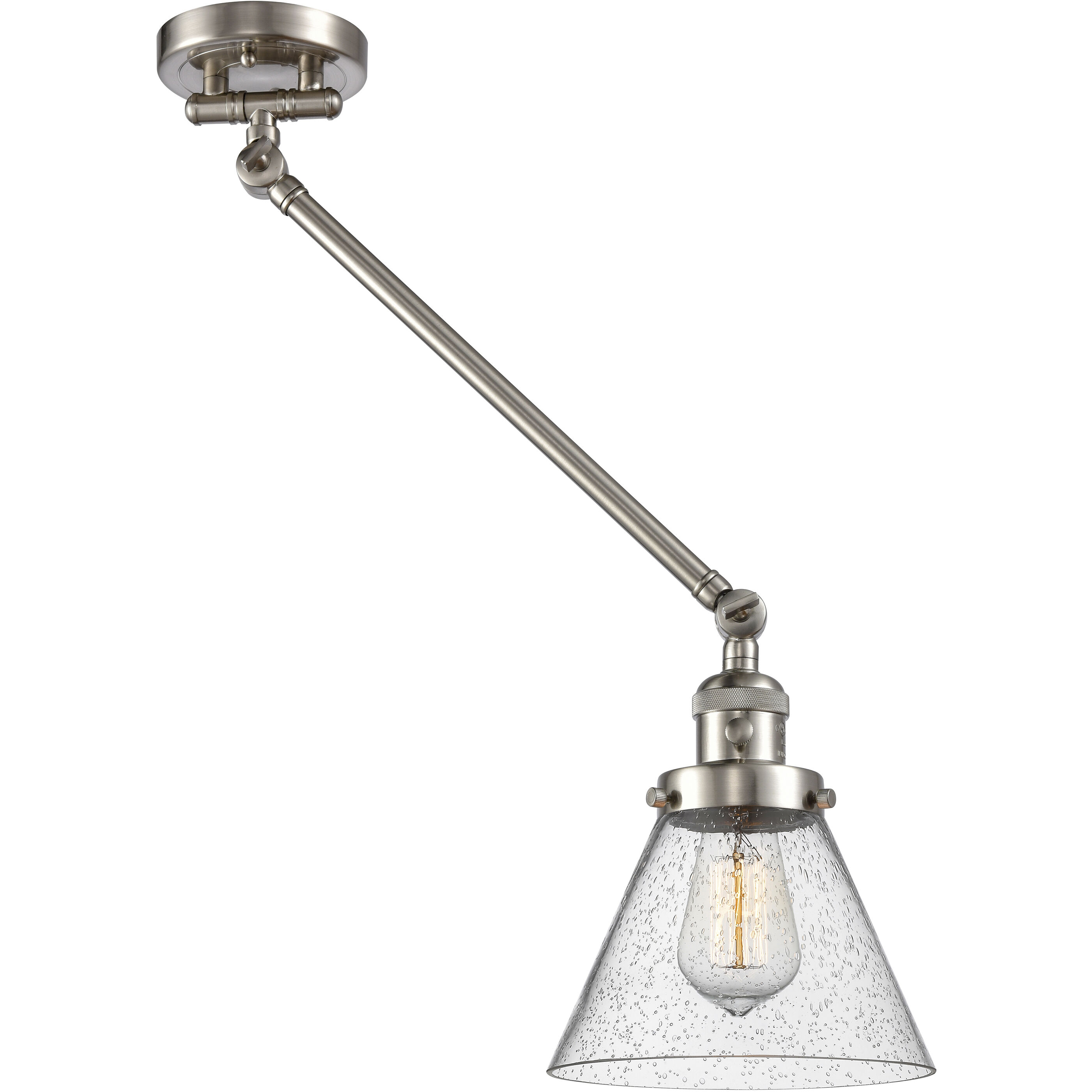 Large Cone 1 Light 8.00 inch Swing Arm Light/Wall Lamp