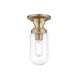 Clara 1 Light 4.75 inch Aged Brass Semi Flush Ceiling Light
