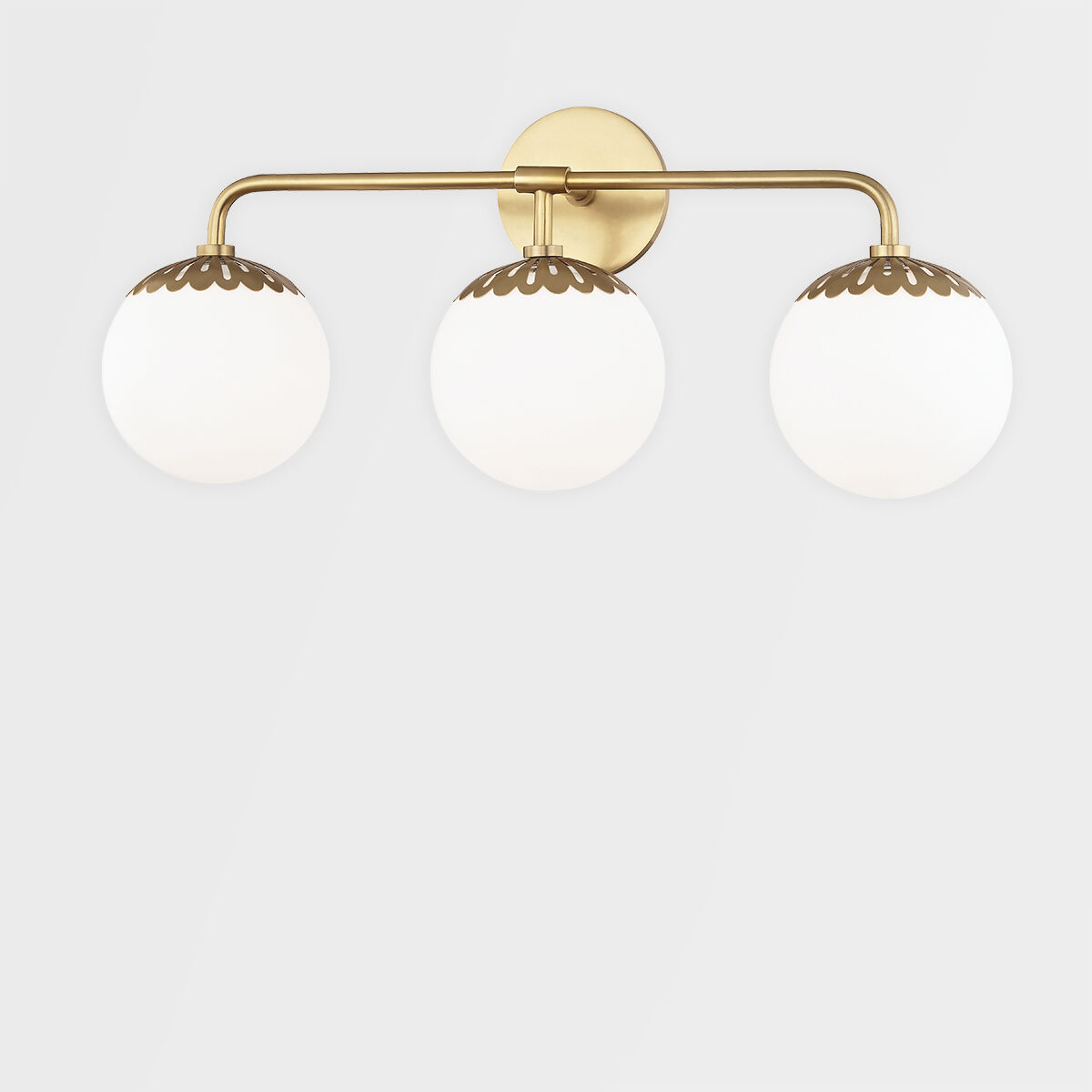 Paige 3 Light 23.25 inch Aged Brass Bath Vanity Wall Light