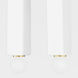 Roshani 2 Light 8 inch Aged Brass/Ceramic Raw Matte White ADA Wall Sconce Wall Light