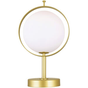 Da Vinci 15 inch 7.00 watt Brass Table Lamp Portable Light