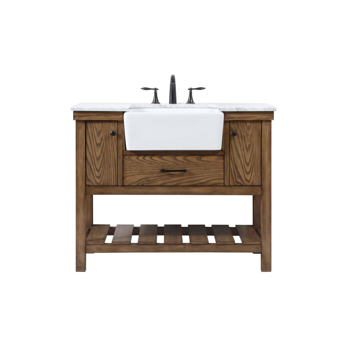 Clement 42 X 22 X 34.13 inch Driftwood Bathroom Vanity Cabinet