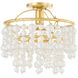 Kinsley 1 Light 15 inch Aged Brass Flush Mount Ceiling Light