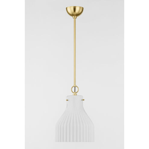 Corinthia 1 Light 10 inch Aged Brass Pendant Ceiling Light