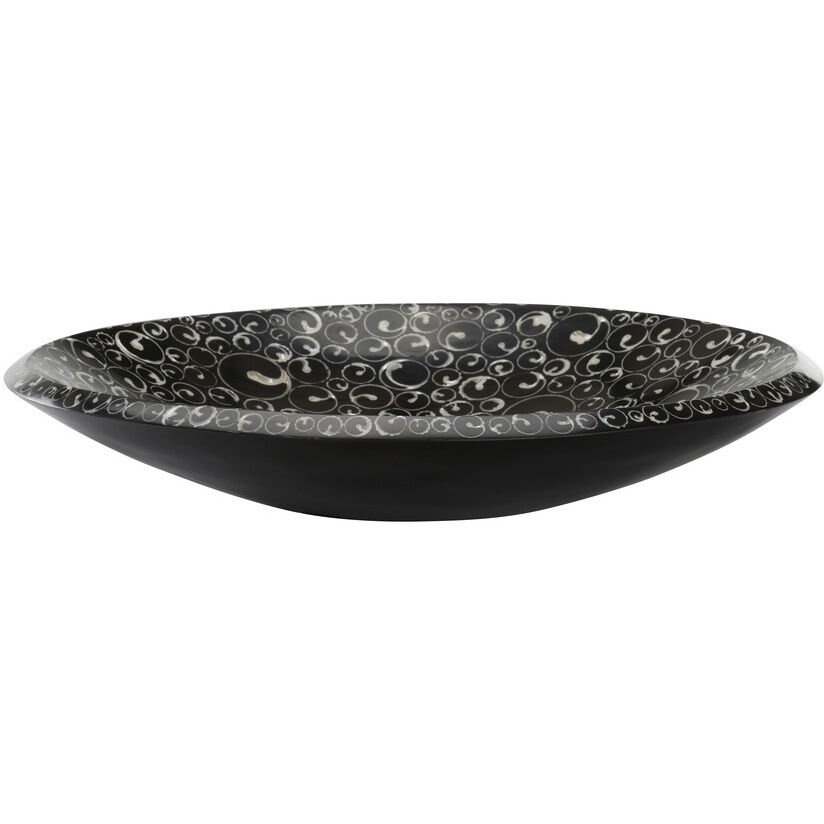 Crackled Black and White/Cream Platter