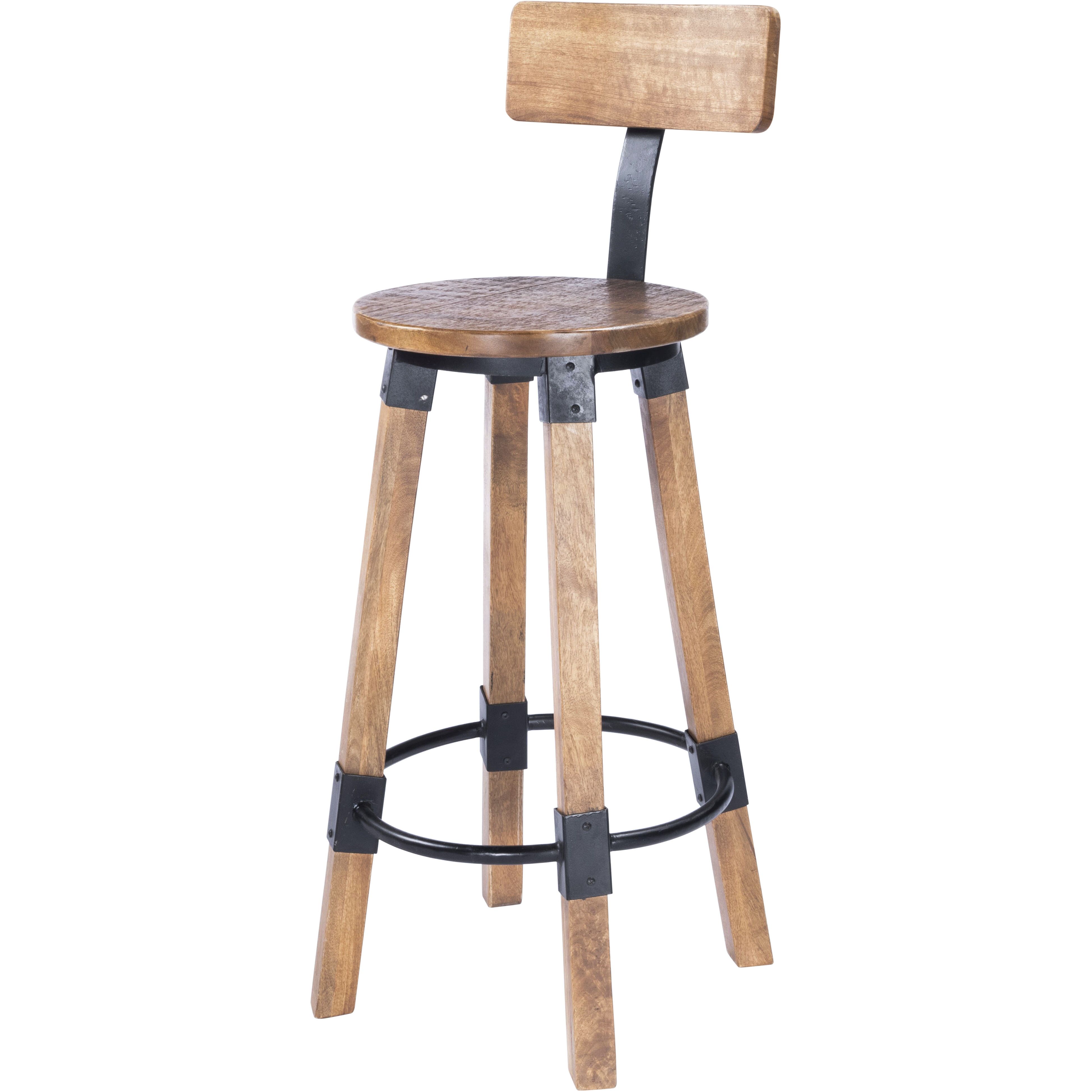 Masterson Wood & Metal Bar Stool