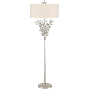 Forget-Me-Not 66 inch 100.00 watt Clear/Silver Leaf Floor Lamp Portable Light