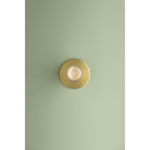 Claudie 1 Light 4.75 inch Aged Brass Flush Mount Ceiling Light