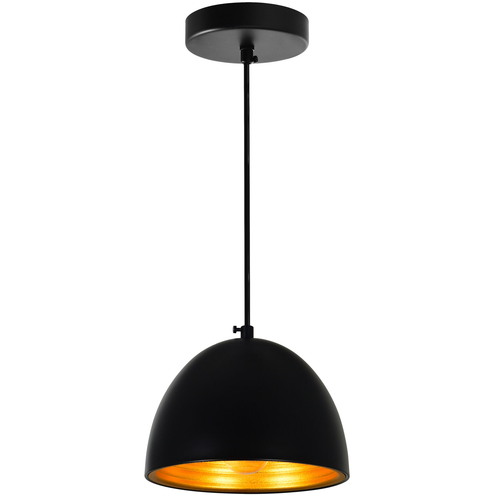 Modest 1 Light 7 inch Black Down Mini Pendant Ceiling Light