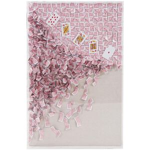 Royal Flush Red/Natural Recycled Wall Art