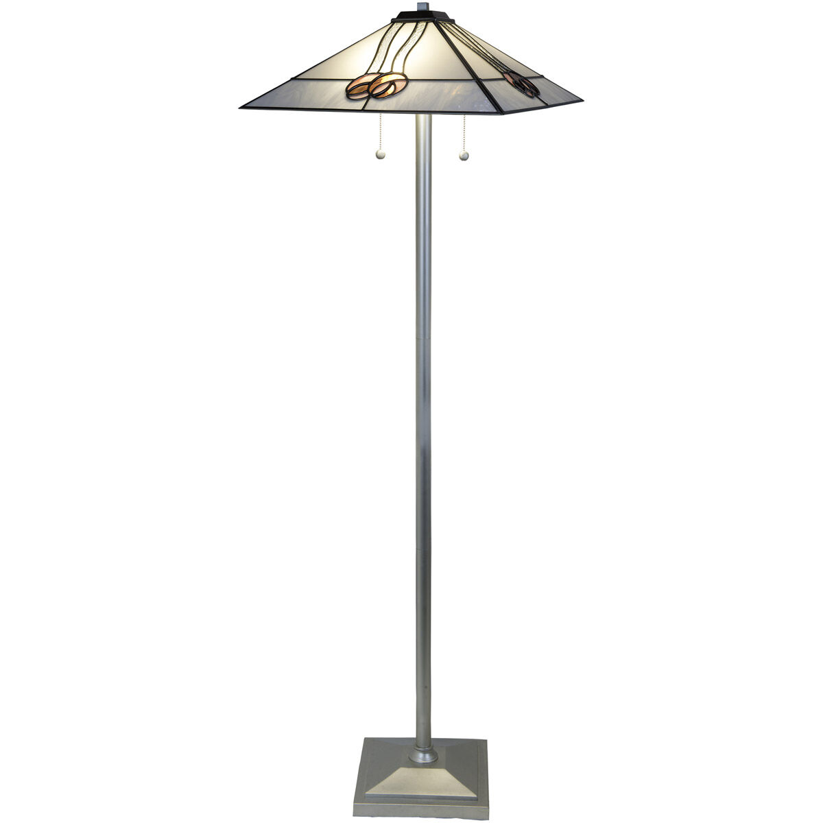 Evelyn 63 inch 100.00 watt Silver Floor Lamp Portable Light