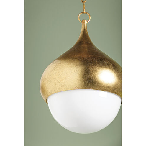 Luciel 1 Light 11.75 inch Vintage Gold Leaf Pendant Ceiling Light