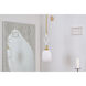 Marina 1 Light 9 inch Aged Brass/Textured White Combo Pendant Ceiling Light