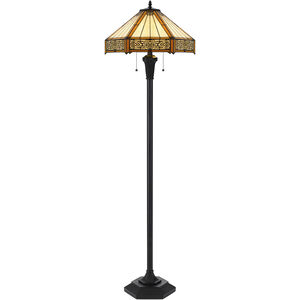 3111 Tiffany 60 inch 60.00 watt Dark Bronze Floor Lamp Portable Light