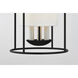 Delia 3 Light 12.25 inch Aged Iron Hanging Lantern Ceiling Light