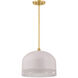 Liba 1 Light 15 inch Aged Brass/Soft Peignoir Pendant Ceiling Light