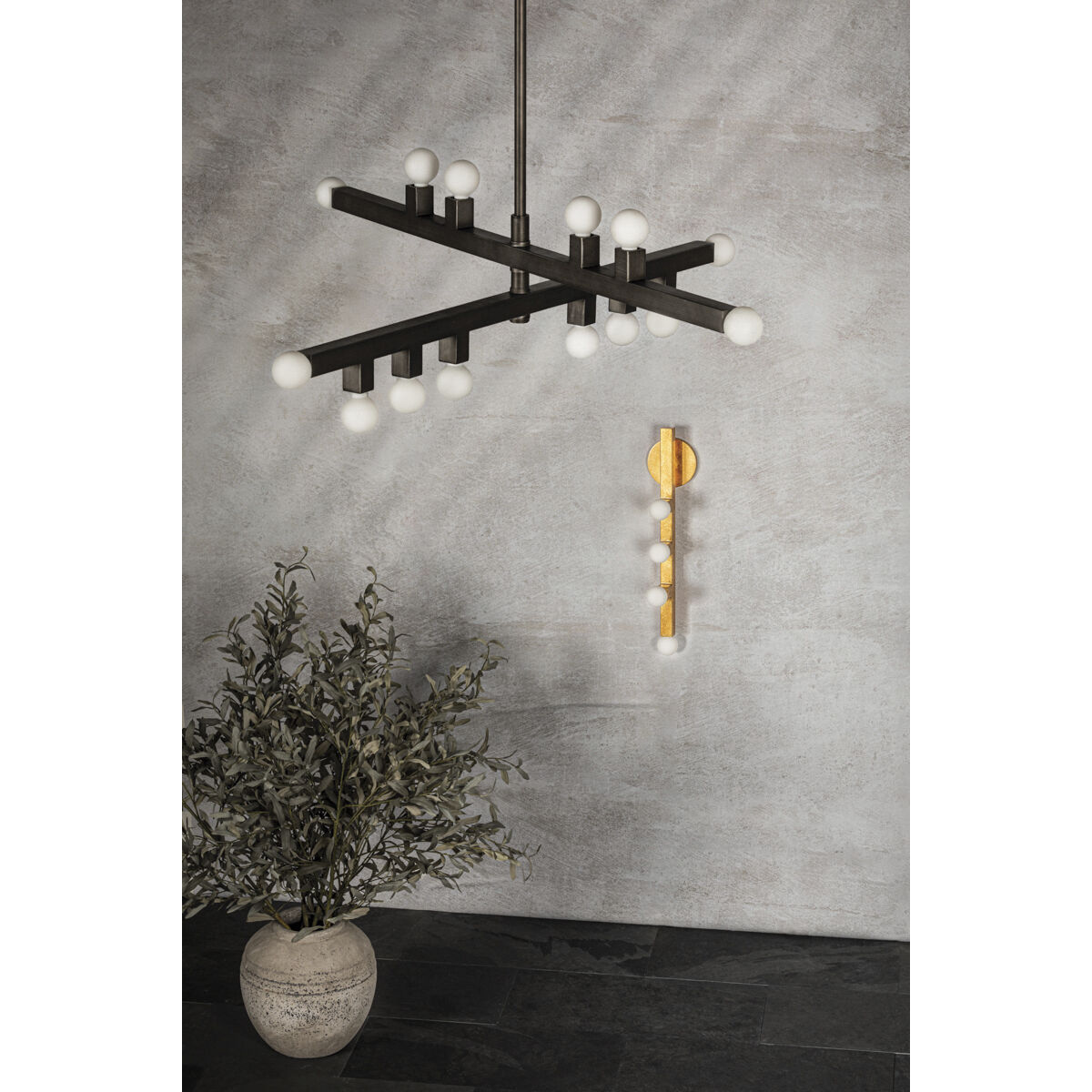 Sutter 14 Light 40.75 inch Graphite Chandelier Ceiling Light