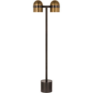 Avroko Octavia 53.9 inch 11.40 watt Blackened Bronze/Bright Worn Brass Floor Lamp Portable Light