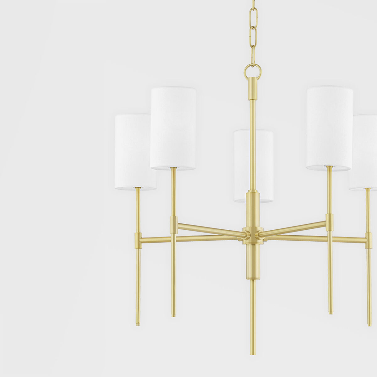 Olivia 5 Light 24 inch Aged Brass Chandelier Ceiling Light