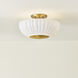 Anne 2 Light 15 inch Aged Brass Flush Mount Ceiling Light