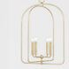 Mallory 4 Light 23 inch Gold Leaf Pendant Ceiling Light, Large