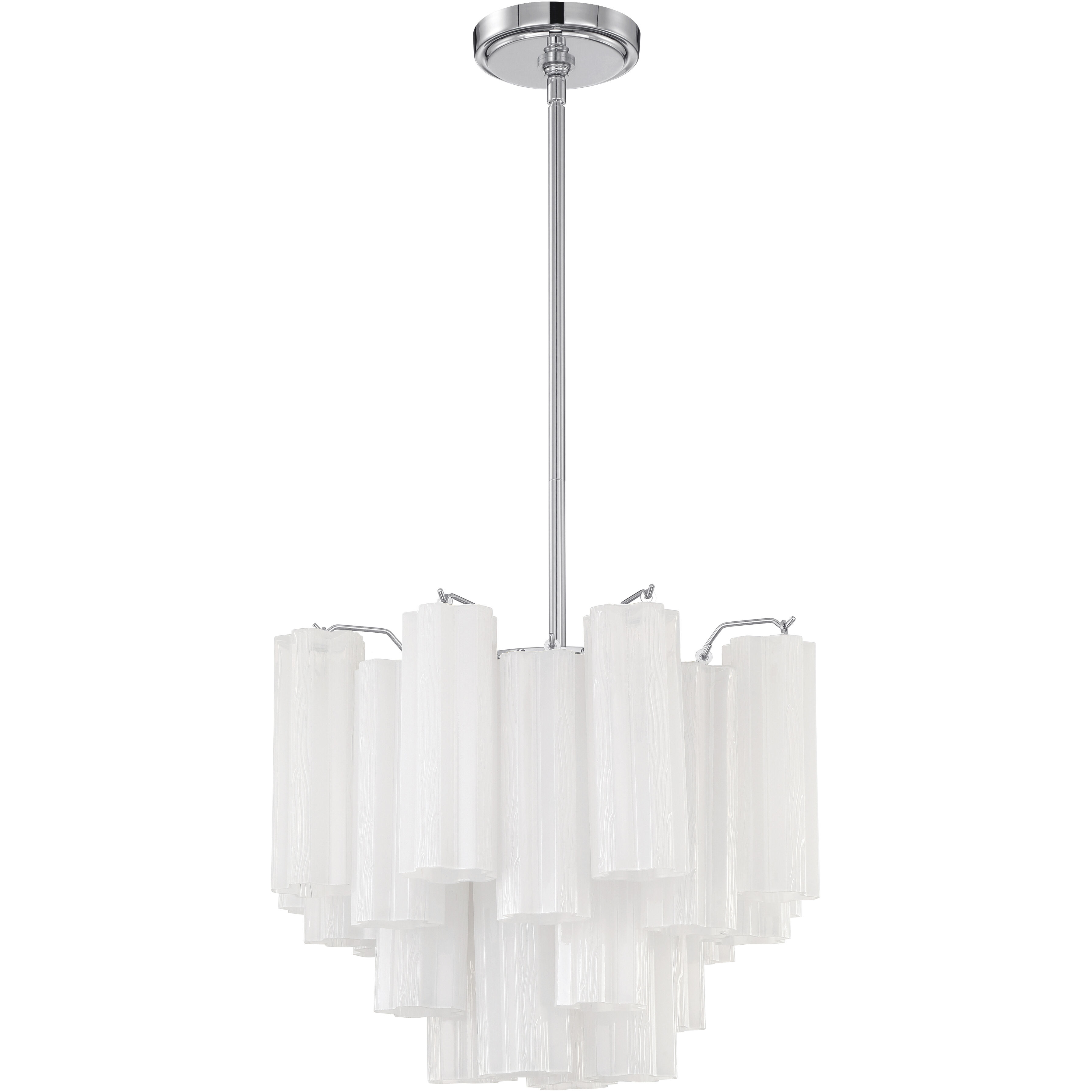 Addis 4 Light 17.75 inch Polished Chrome Mini Chandelier Ceiling Light in White