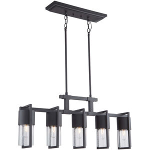 Bond LED 39 inch Matte Black and Brass Island Light Ceiling Light