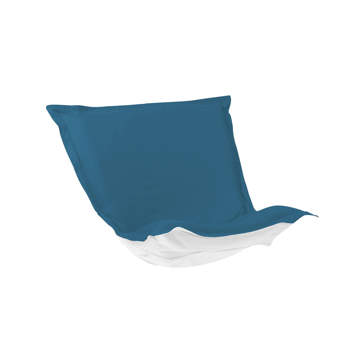 Puff Seascape Turquoise Chair Cushion with Cover