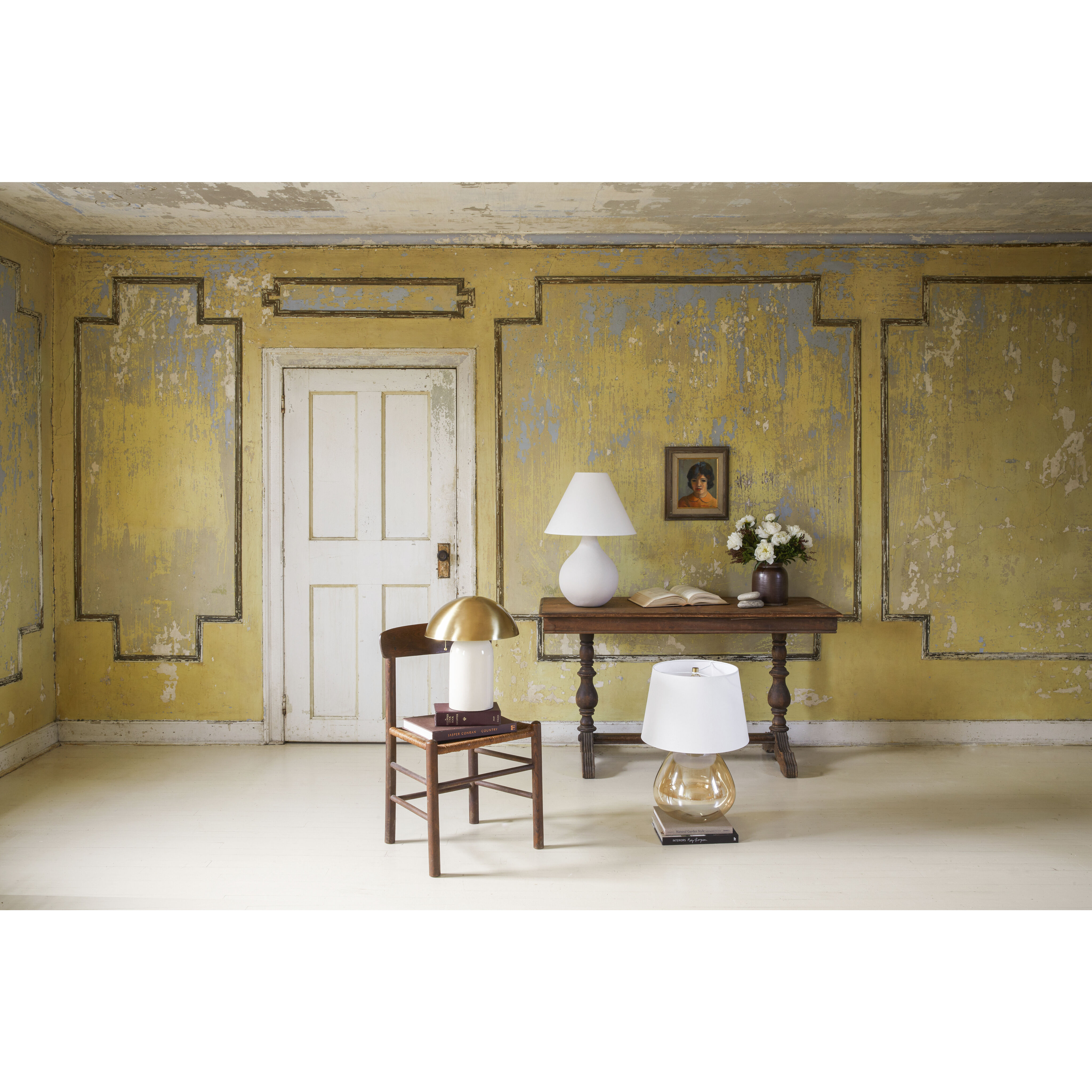 Thea 22.75 inch 60 watt Aged Brass Table Lamp Portable Light