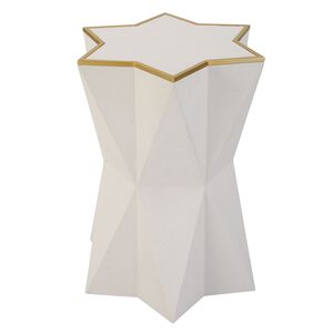 Capella 22 X 16 inch White Faux Shagreen and Gold Leaf Accent Table