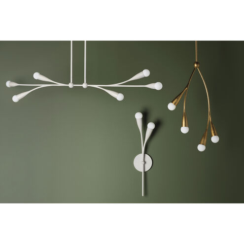 Elsa 8 Light 24 inch Textured White Chandelier Ceiling Light